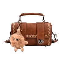 Women's Small All Seasons Pu Leather Solid Color Fashion Ornament Cylindrical Lock Clasp Handbag sku image 8