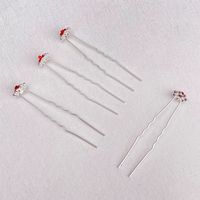 Fashion Flower Alloy Inlay Artificial Crystal Hairpin 20 Pieces main image 3