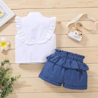 Fashion Flower Embroidery Polyester Girls Clothing Sets main image 2