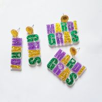 1 Pair Fashion Letter Arylic Sequins Women's Drop Earrings main image 1