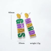 1 Pair Fashion Letter Arylic Sequins Women's Drop Earrings main image 2