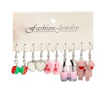 1 Set Fashion Geometric Arylic Alloy Plating Artificial Pearls Women's Drop Earrings main image 4
