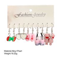 1 Set Fashion Geometric Arylic Alloy Plating Artificial Pearls Women's Drop Earrings main image 2