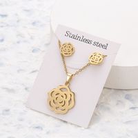 1 Piece Simple Style Star Cat Butterfly Stainless Steel Women's Jewelry Set sku image 1