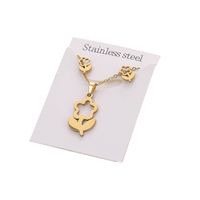 1 Piece Simple Style Star Cat Butterfly Stainless Steel Women's Jewelry Set main image 2