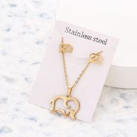 1 Piece Simple Style Star Cat Butterfly Stainless Steel Women's Jewelry Set sku image 3