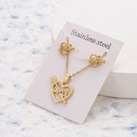 1 Piece Simple Style Star Cat Butterfly Stainless Steel Women's Jewelry Set sku image 12