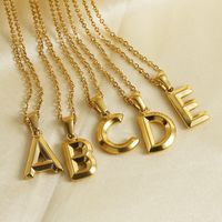 Fashion Letter Stainless Steel Titanium Steel Plating Pendant Necklace main image 3