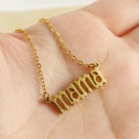 Lady Letter Stainless Steel Titanium Steel Plating Pendant Necklace 1 Piece main image 5