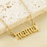 Lady Letter Stainless Steel Titanium Steel Plating Pendant Necklace 1 Piece main image 4