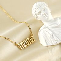 Lady Letter Stainless Steel Titanium Steel Plating Pendant Necklace 1 Piece main image 2