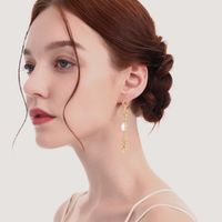Fashion Geometric Pearl Copper Earrings 1 Pair main image 5