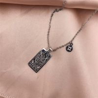 Fashion Constellation Stainless Steel Titanium Steel Plating Pendant Necklace 1 Piece sku image 16