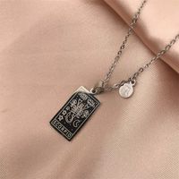 Fashion Constellation Stainless Steel Titanium Steel Plating Pendant Necklace 1 Piece sku image 23