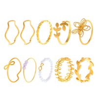 10 Pieces Simple Style Flower Alloy Hollow Out Women's Rings main image 6