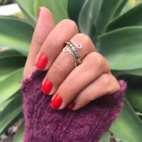 Bohemian Multicolor Stainless Steel Beaded Plating Open Ring 1 Piece main image 3