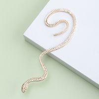 Wholesale Jewelry Fashion Snake Metal Artificial Diamond Plating Inlay Ear Clips main image 5