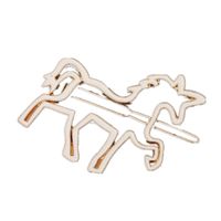 Simple Style Horse Alloy Plating Hair Clip 1 Piece main image 4