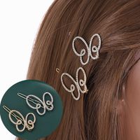 Sweet Butterfly Alloy Plating Inlay Rhinestones Hair Clip 1 Piece main image 1