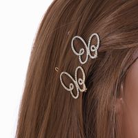 Sweet Butterfly Alloy Plating Inlay Rhinestones Hair Clip 1 Piece main image 3