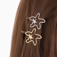 Simple Style Starfish Alloy Plating Hair Clip 1 Piece main image 5