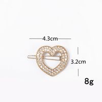 Simple Style Square Heart Shape Flower Metal Plating Inlay Rhinestones Hair Clip 1 Piece sku image 10