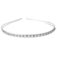 Girl's Simple Style Square Waves Metal Inlay Rhinestones Pearl Hair Band sku image 1