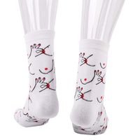 Women's Fashion Hand Cotton Blending Jacquard Crew Socks A Pair main image 5