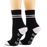 Unisex Casual Letter Nylon Cotton Jacquard Crew Socks A Pair main image 2