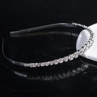 Women's Simple Style Waves Flower Bow Knot Metal Inlay Pearl Zircon Hair Band sku image 19