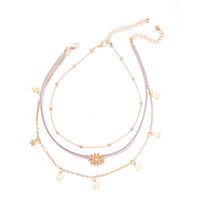 Fashion Butterfly Copper Inlay Artificial Rhinestones Layered Necklaces sku image 13