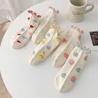 Women's Fashion Flower Cotton Jacquard Ankle Socks A Pair main image 1