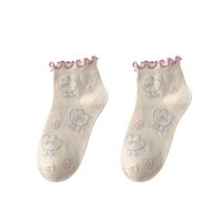 Women's Fashion Flower Cotton Jacquard Ankle Socks A Pair main image 5