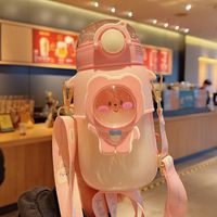 Cute Cartoon Stainless Steel Plastic Silica Gel Thermos Cup 1 Piece sku image 1
