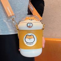 Cute Cartoon Stainless Steel Plastic Silica Gel Thermos Cup 1 Piece sku image 3