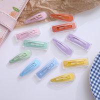 Simple Style Water Droplets Rectangle Metal Stoving Varnish Hair Clip 1 Set main image 3