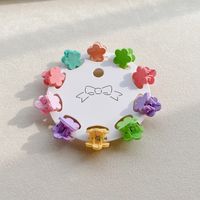 Cute Star Heart Shape Flower Plastic Resin Hair Clip 1 Set sku image 4