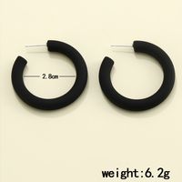 1 Pair Sweet C Shape Arylic Hoop Earrings main image 2