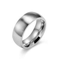 Simple Style Solid Color Titanium Steel Rings 1 Piece sku image 1