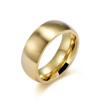 Simple Style Solid Color Titanium Steel Rings 1 Piece sku image 13