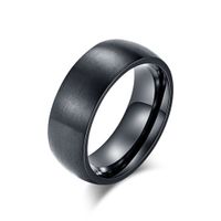 Simple Style Solid Color Titanium Steel Rings 1 Piece sku image 11