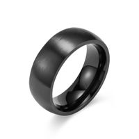 Simple Style Solid Color Titanium Steel Rings 1 Piece main image 3