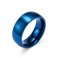 Simple Style Solid Color Titanium Steel Rings 1 Piece sku image 18