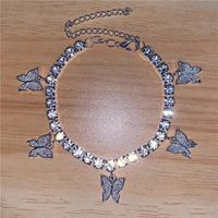 1 Piece Fashion Butterfly Metal Inlay Rhinestones Women's Anklet main image 4