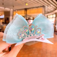 Princess Crown Bow Knot Organza Hair Clip sku image 25