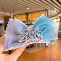 Princess Crown Bow Knot Organza Hair Clip sku image 27
