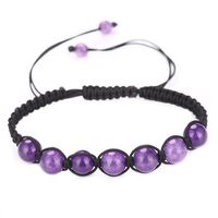 Simple Style Round Natural Stone Beaded Knitting Bracelets 1 Piece main image 5