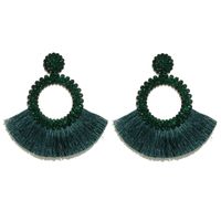 1 Pair Bohemian Round Alloy Tassel Women's Drop Earrings sku image 4