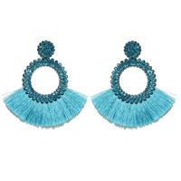 1 Pair Bohemian Round Alloy Tassel Women's Drop Earrings sku image 1