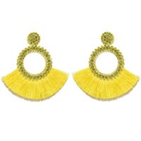 1 Pair Bohemian Round Alloy Tassel Women's Drop Earrings sku image 2